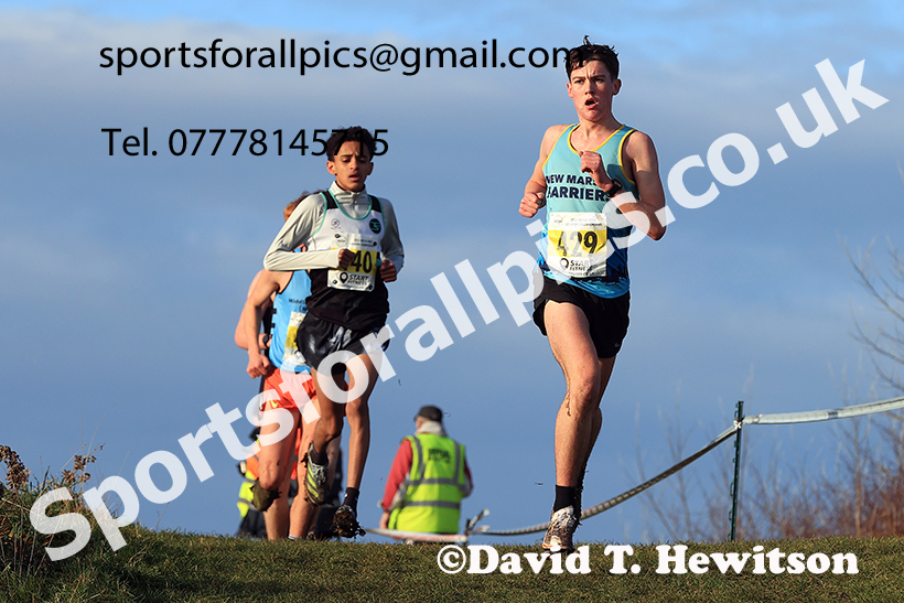 Mens under-17s 2024 NECAA Cross Country Champs., Temple Park, South Shields. Photo: David T. Hewitson/Sports for All Pics